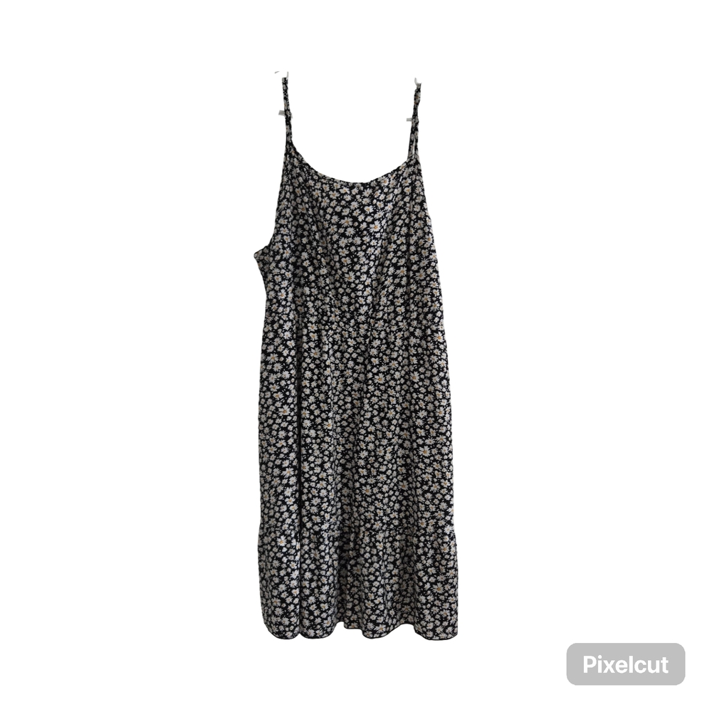 Shein Black & White Floral Spaghetti Strap Dress XXL (US Size 14)